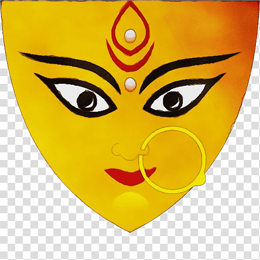Durga Puja, Watercolor, Paint, Wet Ink, Dussehra, Durga Ashtami, Wish transparent background PNG clipart