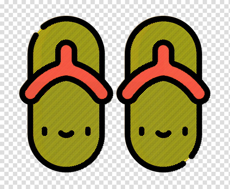 Flip flops icon Reggae icon Slipper icon, Smiley, Yellow, Shoe, Area, Meter transparent background PNG clipart