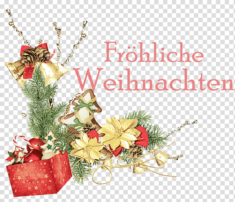 Christmas Day, Frohliche Weihnachten, Merry Christmas, Watercolor, Paint, Wet Ink, Garland transparent background PNG clipart