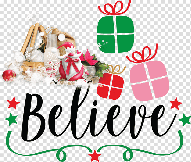 Believe Santa Christmas, Christmas , Gift, Christmas Day, Wish List, Black, Birthday transparent background PNG clipart