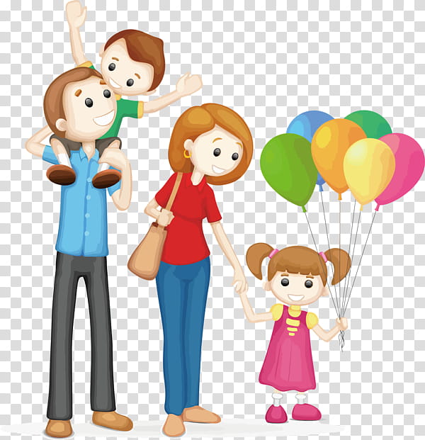 cartoon sharing child balloon playing with kids, Cartoon, Happy, Toy transparent background PNG clipart