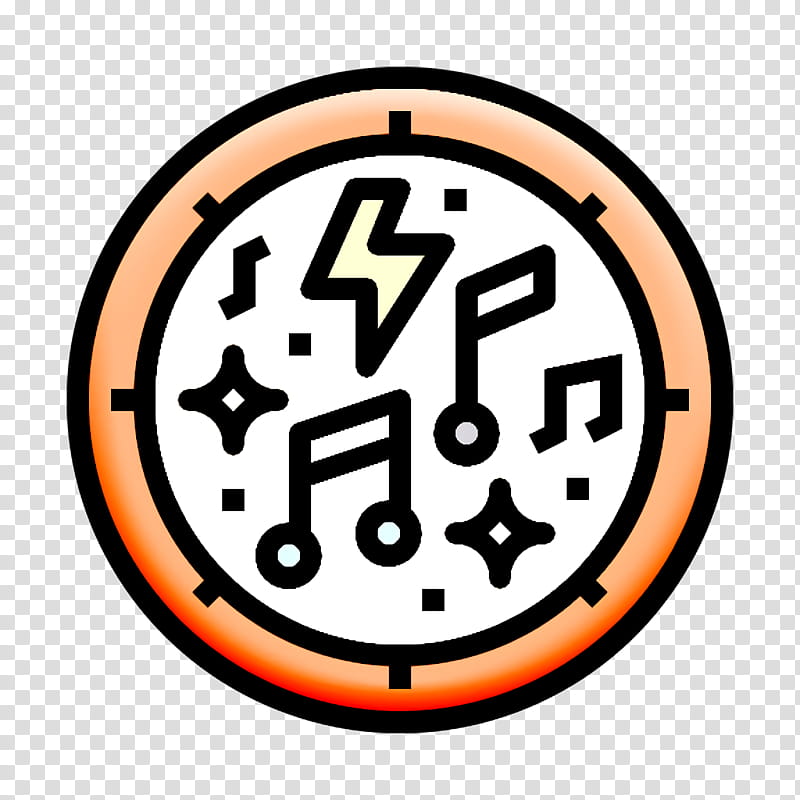 Punk Rock icon Musical notes icon Music icon, Orange, Sign, Symbol transparent background PNG clipart