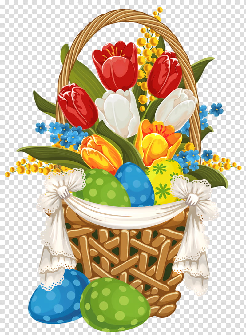 Easter egg, Easter Basket Cartoon, Happy Easter Day, Eggs, Cut Flowers, Plant, Bouquet, Gift Basket transparent background PNG clipart