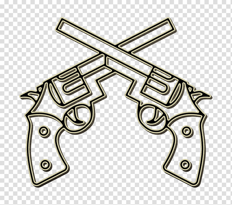 Pistol icon weapons icon Best films icon, Western Icon, Shower Curtain, Line Art, Costume transparent background PNG clipart