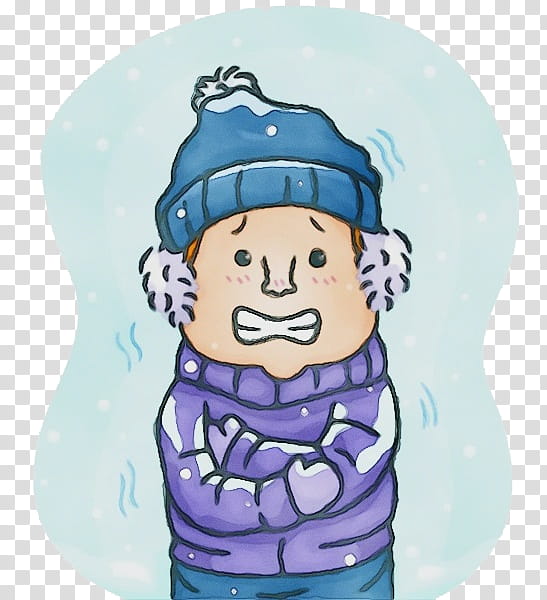cartoon cold snow common cold weather, Watercolor, Paint, Wet Ink, Cartoon, Winter
, Cold Hail transparent background PNG clipart