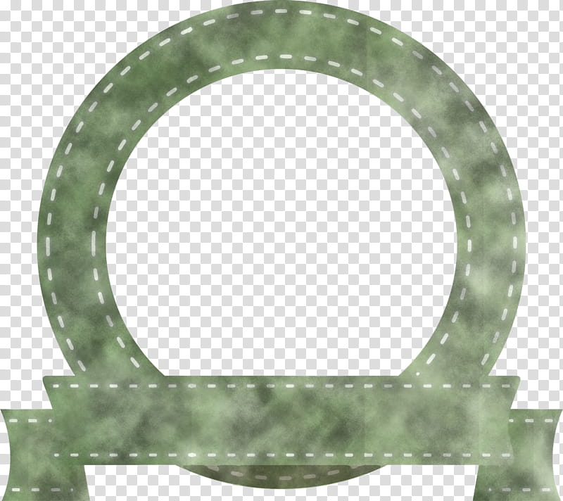 Emblem Ribbon, Green, Frame, Mirror, Jade, Metal transparent background PNG clipart