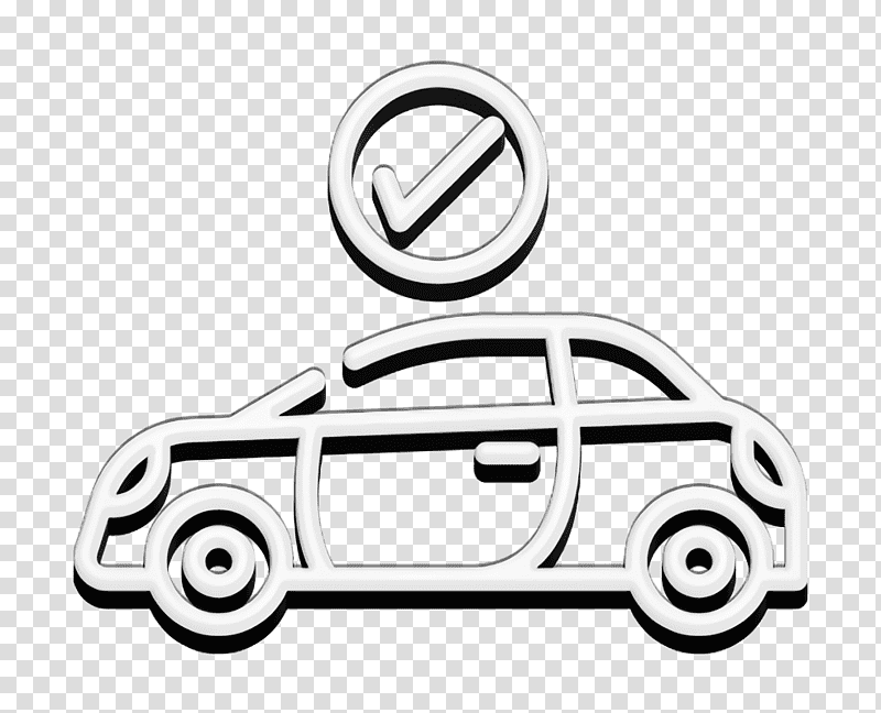 Car icon Mechanic Elements icon, Compact Car, Car Door, Model Car, Line Art, Logo, Meter transparent background PNG clipart