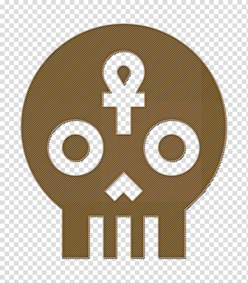 Esoteric icon Skull icon, Brown, Symbol, Circle, Logo transparent background PNG clipart