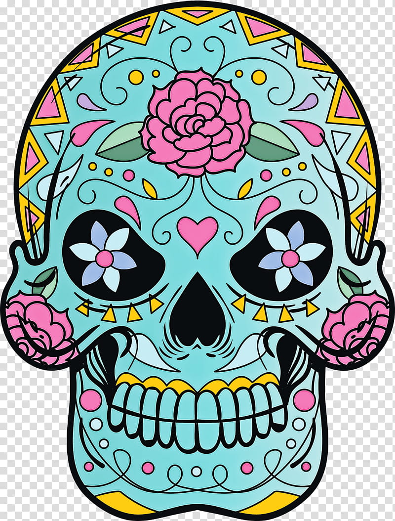 Calavera calaveras Sugar Skull, Day Of The Dead, Visual Arts, Skull And Crossbones, La Calavera Catrina, Cartoon, Table Sugar, Floral Design transparent background PNG clipart