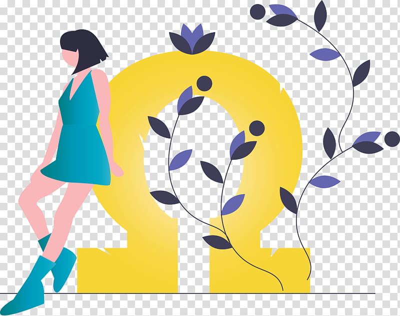 Omega Girl Modern, Yellow transparent background PNG clipart