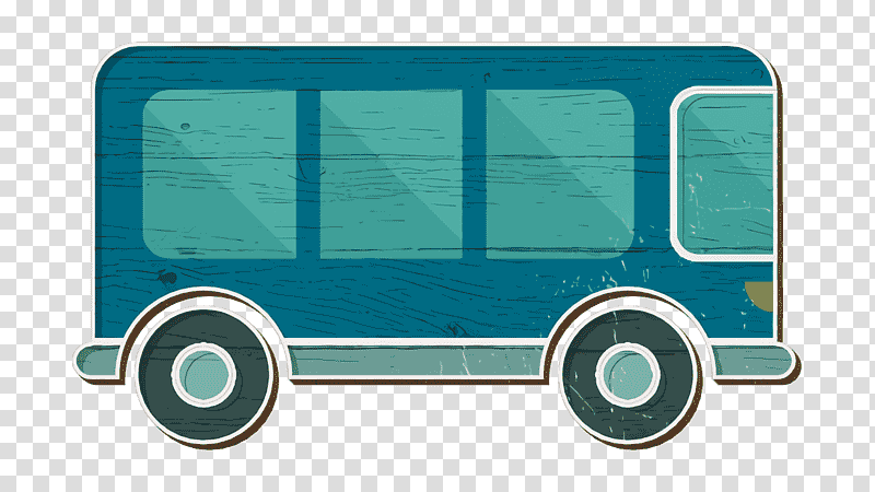 Transportation Icon Set icon Bus icon, Teal, Microsoft Azure transparent background PNG clipart