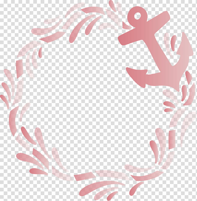 Anchor Frame Sea Frame, Petal, Character, Pink M, Line, Meter, Love My Life, Character Created By transparent background PNG clipart
