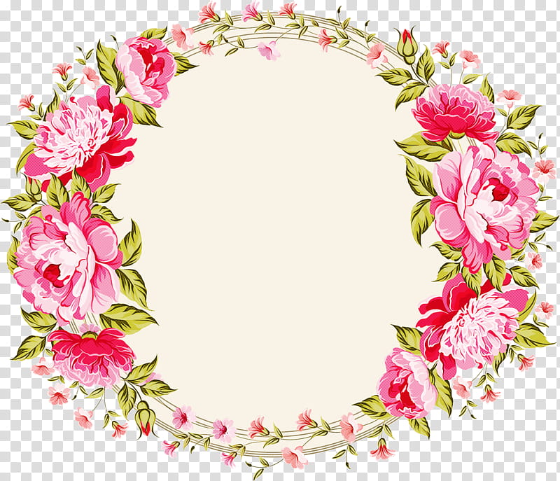 flower circle frame floral circle frame, Pink, Lei, Plant, Wreath, Rose, Cut Flowers, Floral Design transparent background PNG clipart