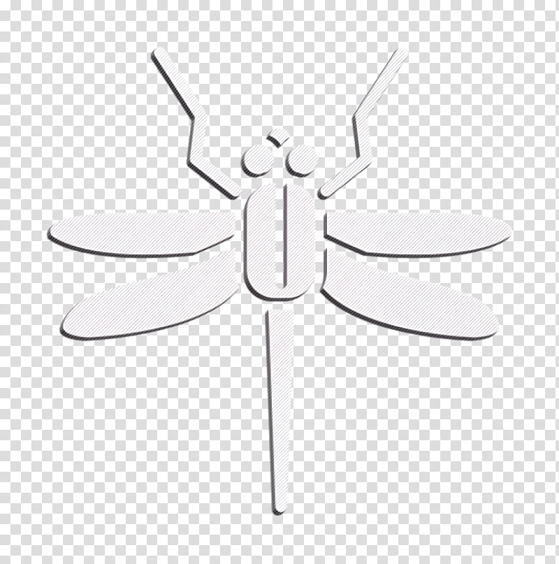 Bug icon Dragonfly icon Insects icon, Black, Logo, Line, Membranewinged Insect, Blackandwhite, Pest, Symmetry transparent background PNG clipart