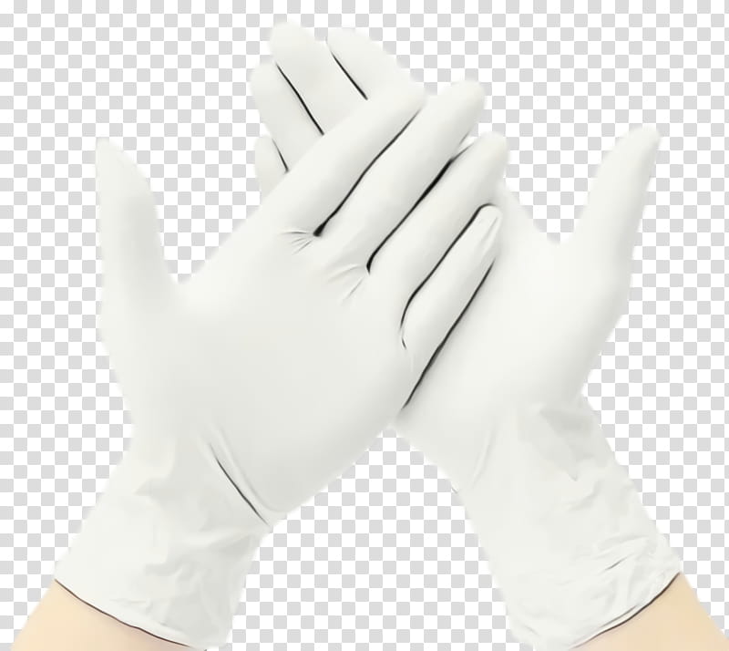 glove white personal protective equipment hand safety glove, Surgical Gloves, Watercolor, Paint, Wet Ink, Finger, Formal Gloves, Latex transparent background PNG clipart