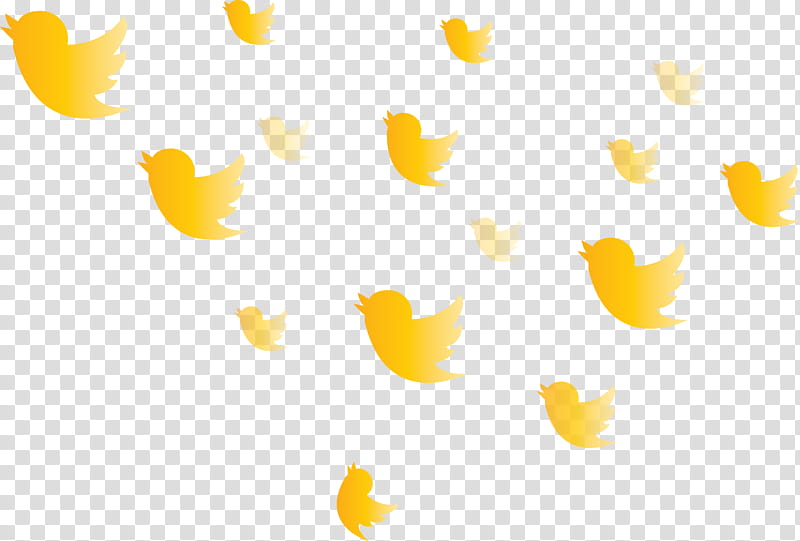 twitter flying birds birds, Yellow, Heart transparent background PNG clipart