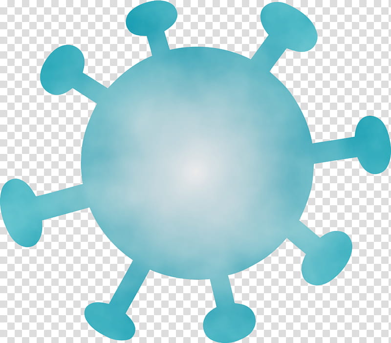 turquoise blue aqua, Virus, Coronavirus, Watercolor, Paint, Wet Ink transparent background PNG clipart