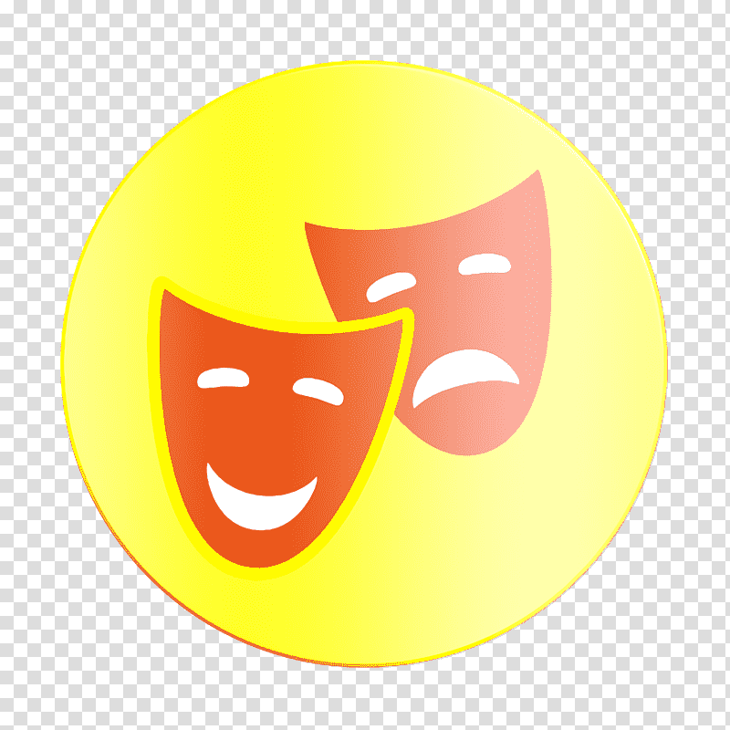 Music Entertainment icon Theater icon, Smiley, Emoticon, Yellow, Circle, Symbol, Meter transparent background PNG clipart