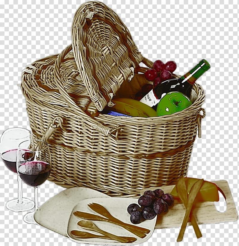 basket storage basket picnic basket wicker hamper, Gift Basket, Mishloach Manot, Home Accessories, Present, Wine Bottle, Ritual transparent background PNG clipart