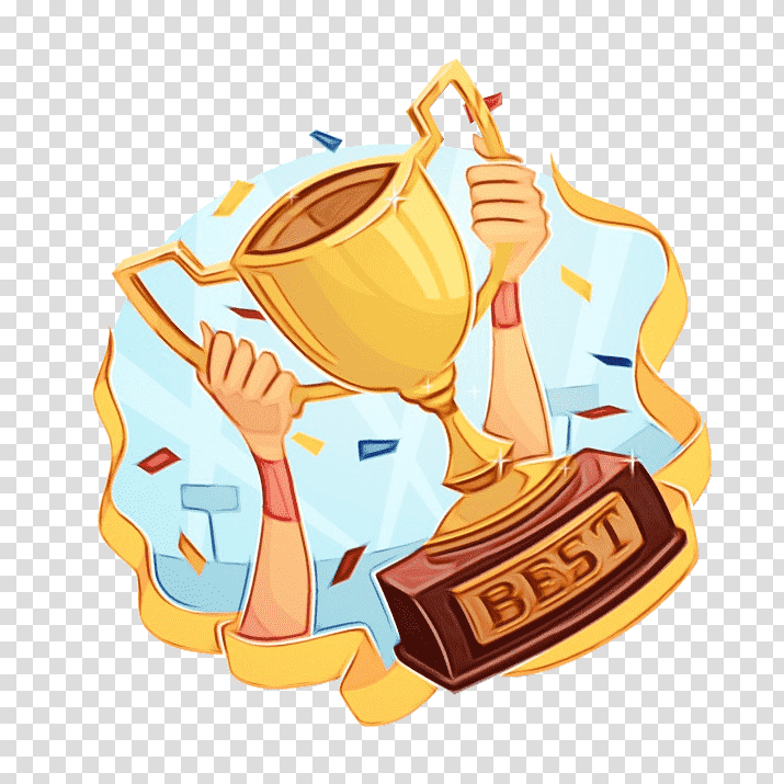 Trophy, Watercolor, Paint, Wet Ink, Award, Cartoon, Poster transparent background PNG clipart