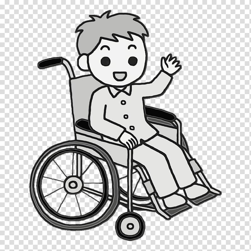 wheelchair sports black and white clipart