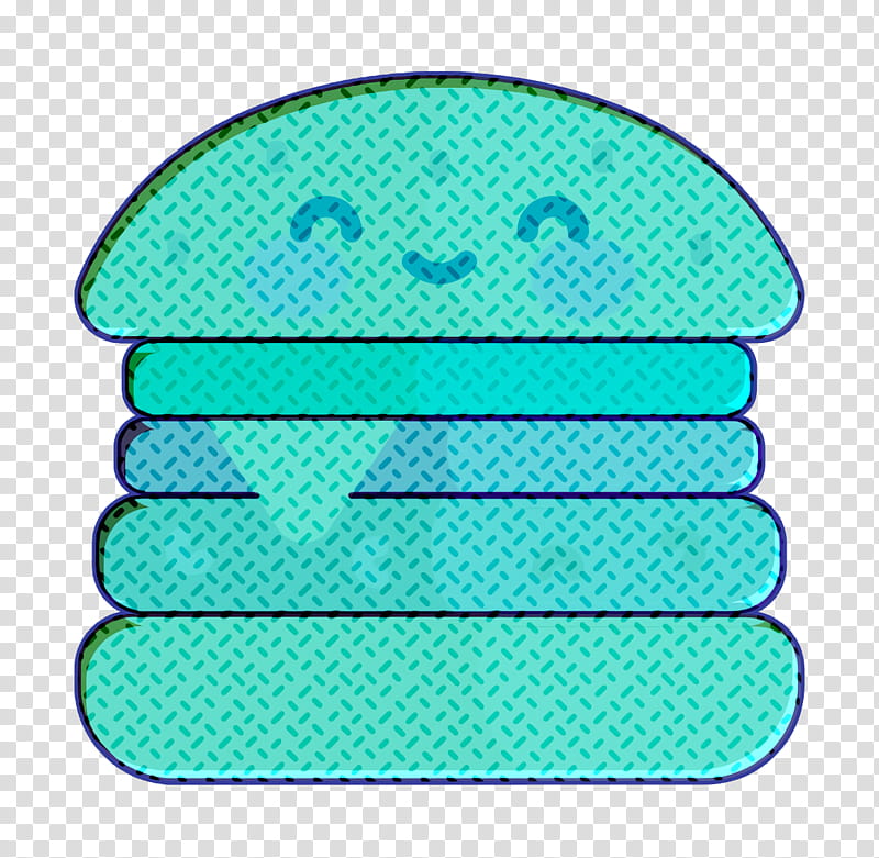 Food icon Night Party icon Hamburguer icon, Green, Turquoise, Meter, Line, Area transparent background PNG clipart