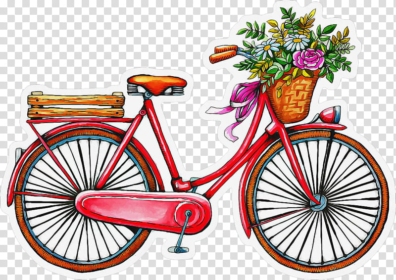 bicycle painting art bike bicycle basket watercolor painting, Cycling, Bicycle Bell, Bicycle Frame, Drawing, Fixedgear Bicycle, Oil Painting transparent background PNG clipart