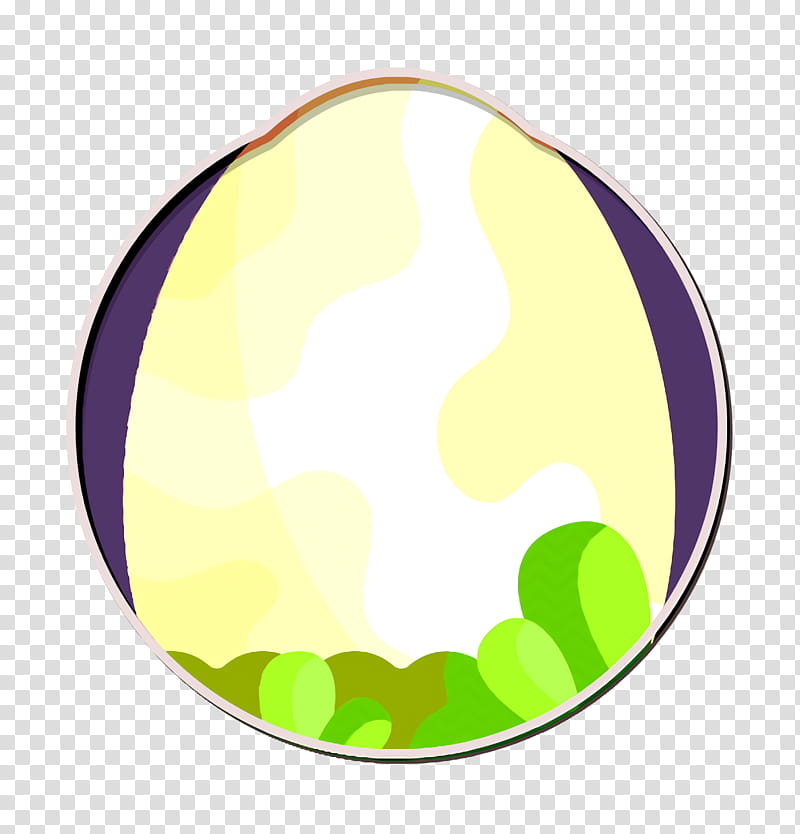 Dinosaur icon Egg icon Prehistoric icon, Green, Circle, Yellow, Leaf, Purple, Cartoon, Sphere transparent background PNG clipart