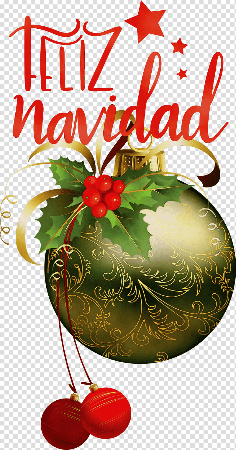 Floral design, Feliz Navidad, Merry Christmas, Watercolor, Paint, Wet Ink, Flower transparent background PNG clipart