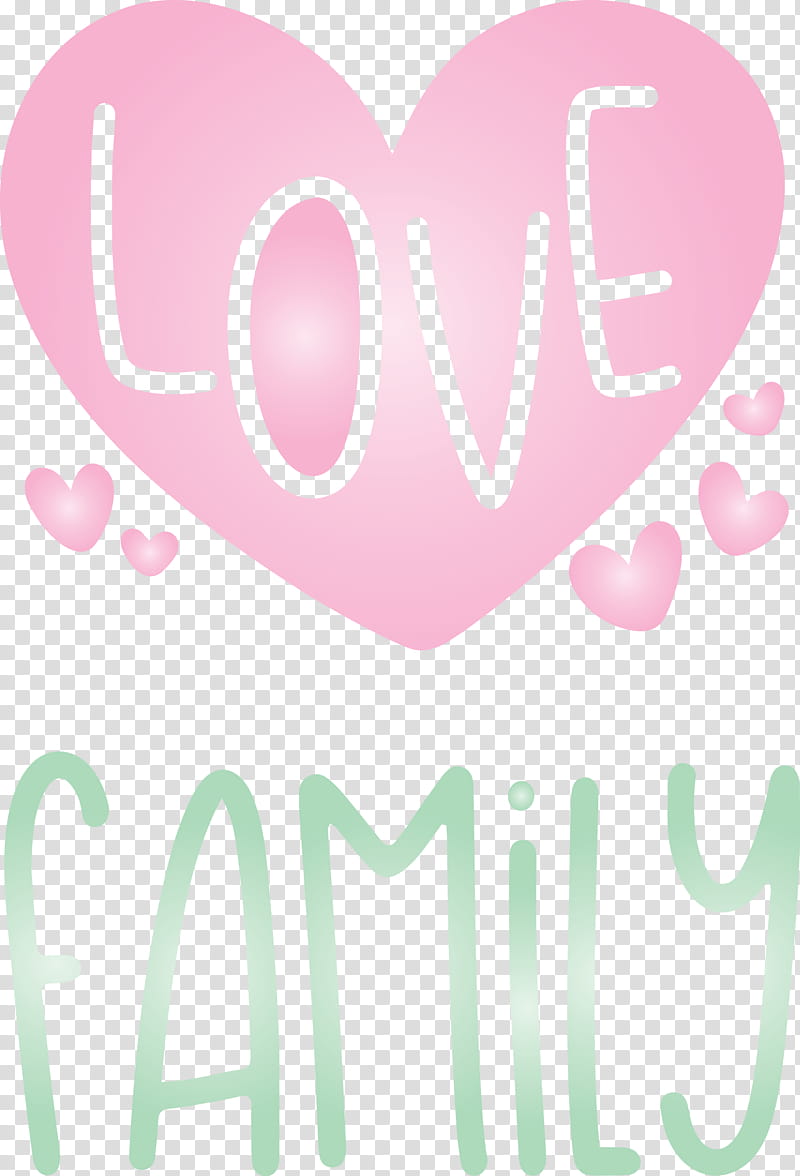Family Day I Love Family, Text, Pink, Heart, Logo transparent background PNG clipart
