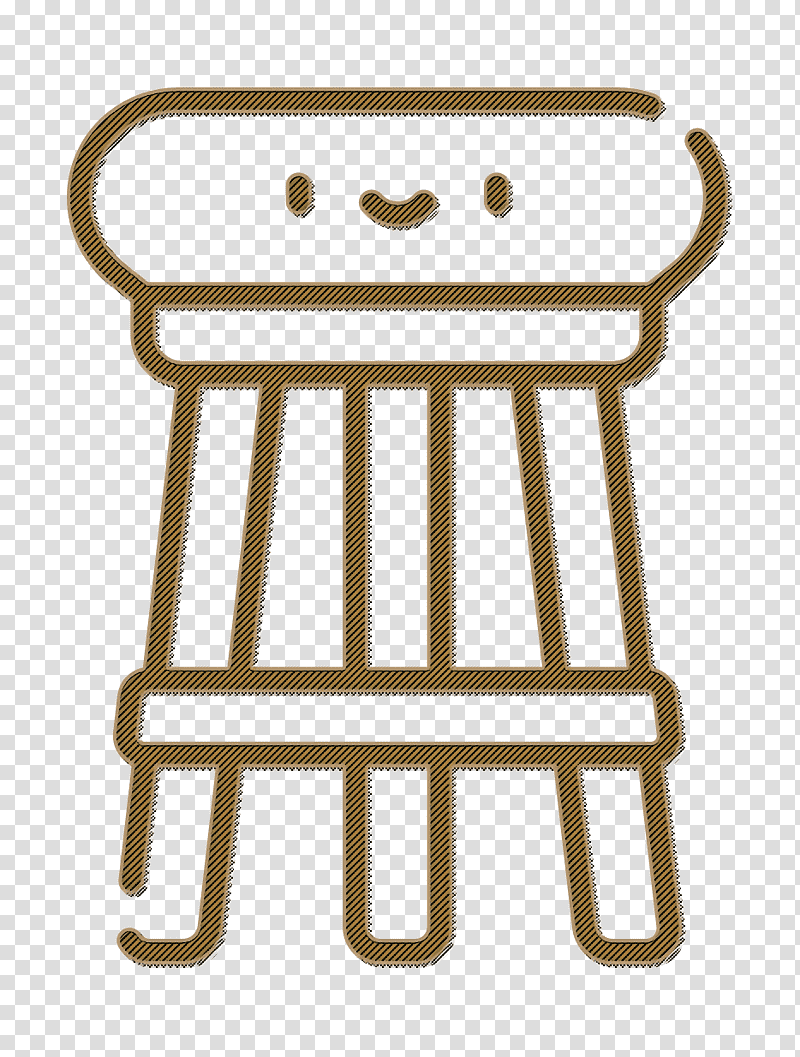 Stool icon Night Party icon Furniture and household icon, brown and white steel frame, Lantern, Paper Lantern, Sky Lantern, High Chair, Midautumn Festival, Infant transparent background PNG clipart