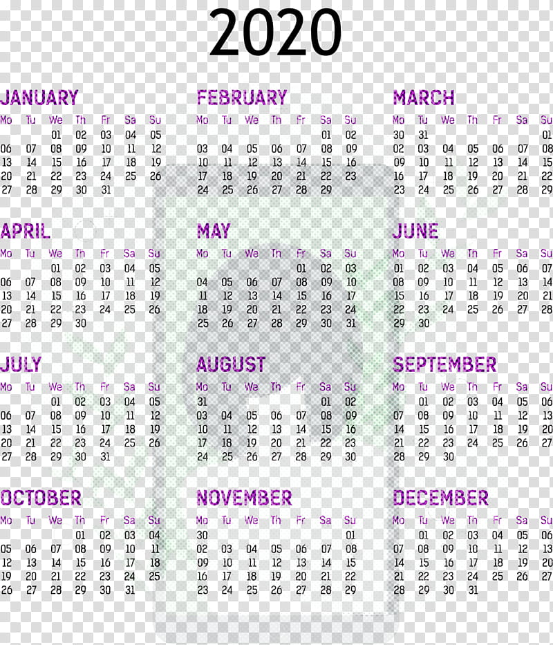2020 yearly calendar Printable 2020 Yearly Calendar Template Full Year Calendar 2020, Calendar System, Aztec Sun Stone, Malayalam Calendar, Lunar Calendar, Month, Calendar Year, Symbol transparent background PNG clipart