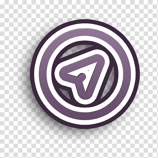 Social Media Outline icon Telegram icon, Logo, Circle, Meter, Purple, Mathematics, Analytic Trigonometry And Conic Sections, Precalculus transparent background PNG clipart