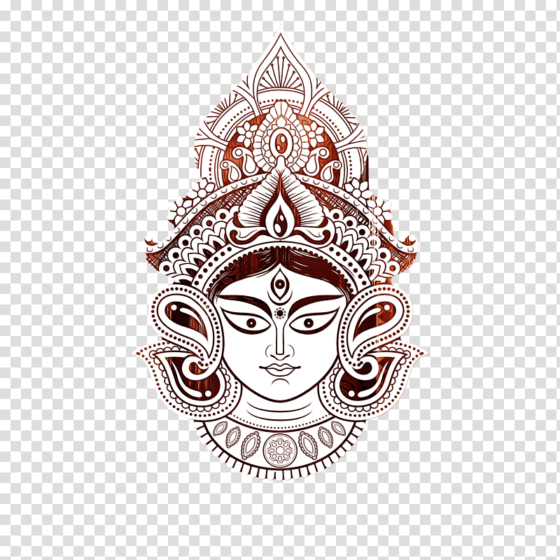 Durga Puja, Durga Mata, Watercolor, Paint, Wet Ink, Dussehra, Devi transparent background PNG clipart