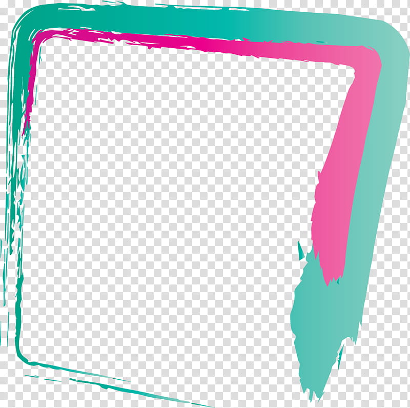 frame, BRUSH FRAME, Watercolor Frame, Turquoise, Teal, Rectangle, Frame transparent background PNG clipart