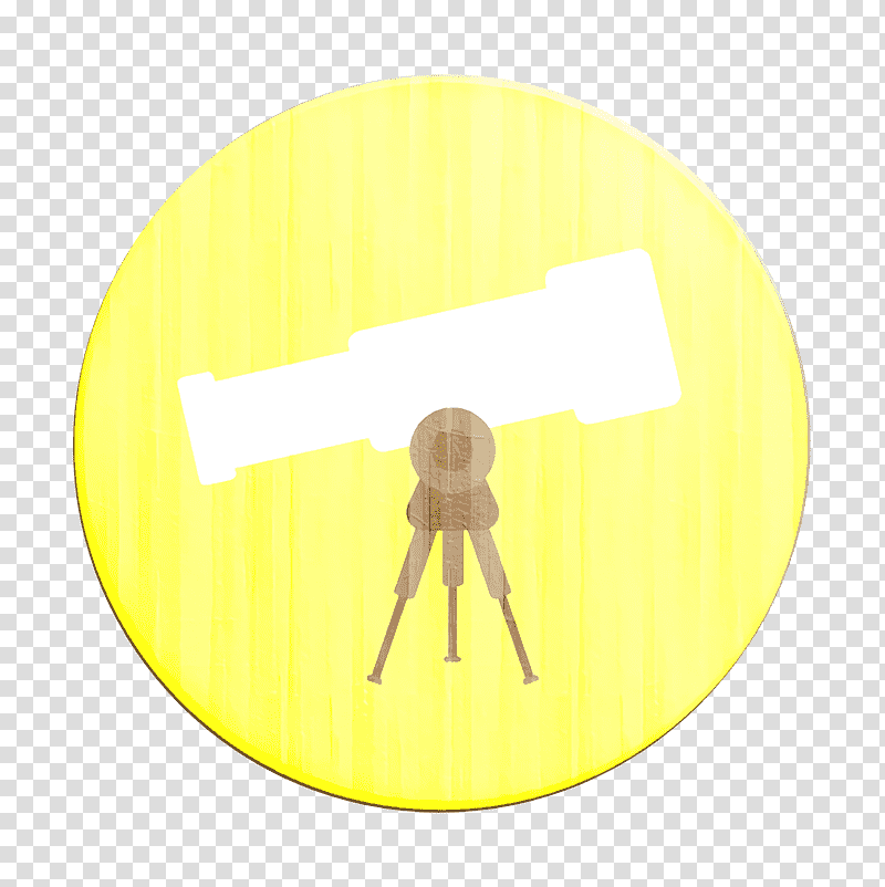 Telescope icon Space icon Modern Education icon, Yellow, Meter transparent background PNG clipart
