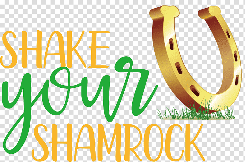 Saint Patrick Patricks Day Shake your shamrock, Banana, Yellow, Meter, Happiness transparent background PNG clipart