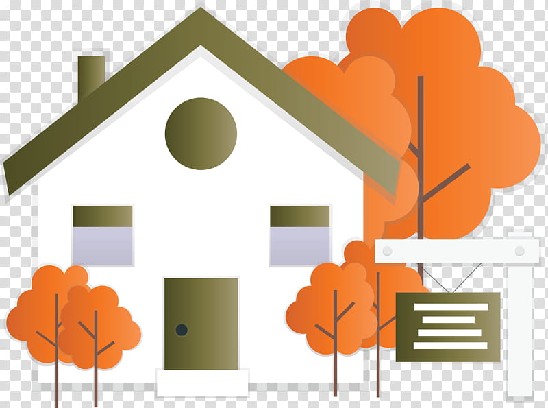 Home for sale for sale house, Orange, Line, Real Estate transparent background PNG clipart