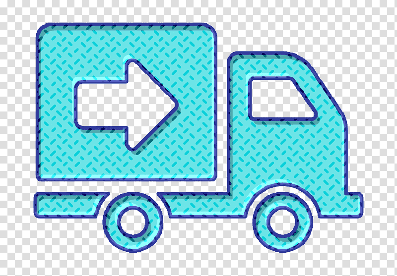 Logistics truck icon transport icon Truck icon, Logistics Delivery Icon, Aqua M, Symbol, Text, Color transparent background PNG clipart