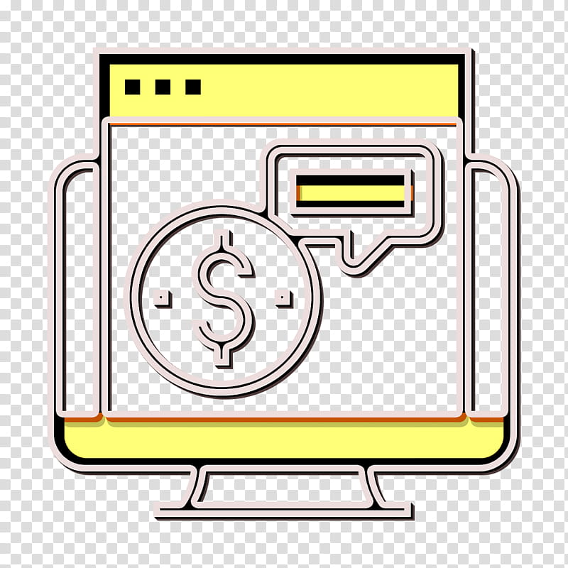 Financial Technology icon Financial advisor icon, Meter, Commission, Affiliate, Blog, Yellow, Cartoon, Area transparent background PNG clipart