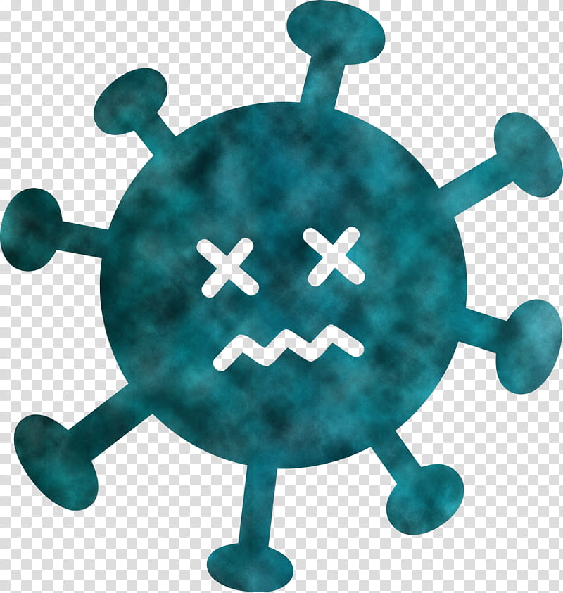 virus Coronavirus Corona, Turquoise transparent background PNG clipart