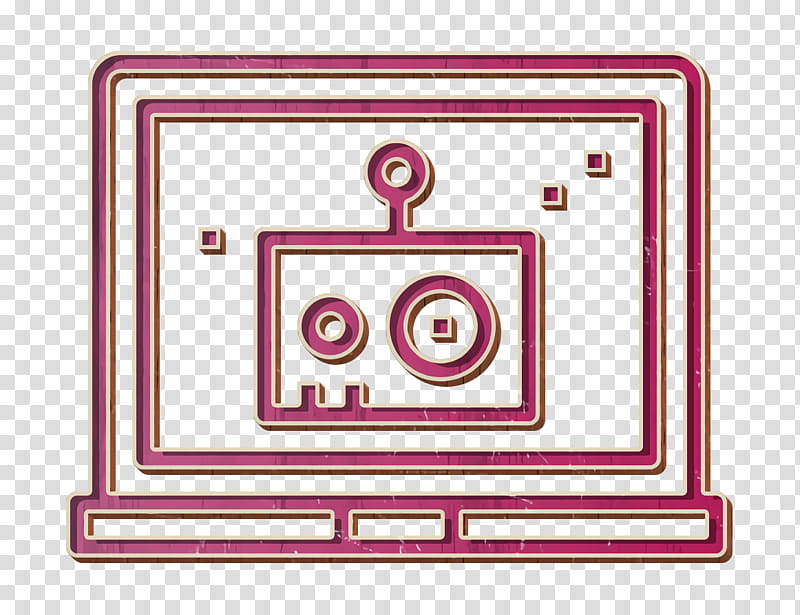 Cartoonist icon Electric icon Laptop icon, Pink, Line, Rectangle, Magenta, Circle, Square, Symbol transparent background PNG clipart