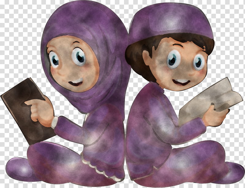 Muslim People, Cartoon, Violet, Animation, Toy transparent background PNG clipart