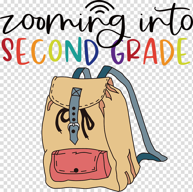 back to school second grade, Bag, Snout, Cartoon, Baggage, Joint, Line transparent background PNG clipart