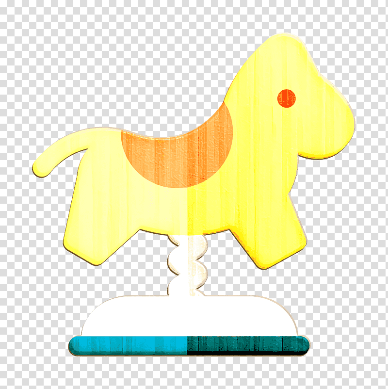 Rocking horse icon City Park icon Toy icon, Logo, Yellow, Cartoon, Meter, Science, Biology transparent background PNG clipart