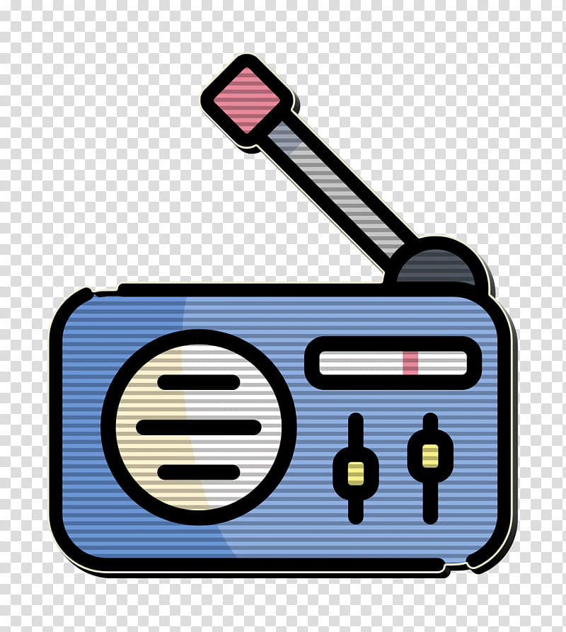 Music icon Radio icon, Cartoon, Technology, Emoticon transparent background PNG clipart