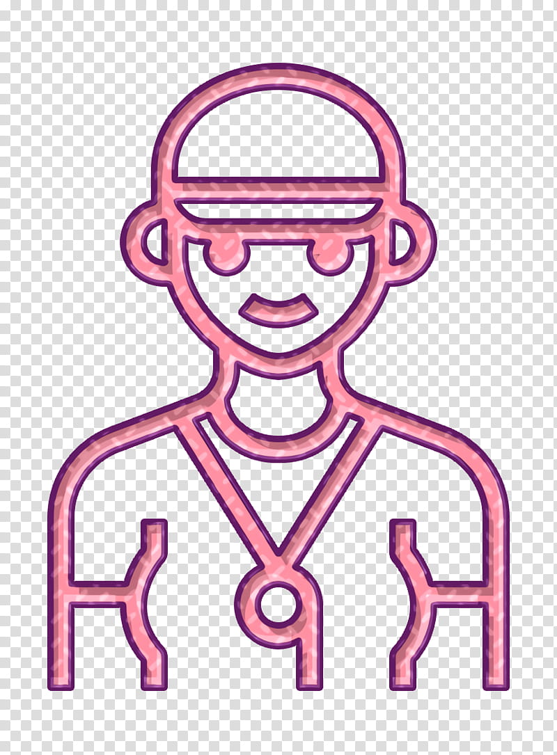 Coach icon Occupation Woman icon Trainer icon, Head, Pink, Line Art, Finger, Sticker transparent background PNG clipart Coach icon Occupation Woman icon Trainer icon, Head, Pink, Line Art, Finger, Sticker transparent background PNG clipart
