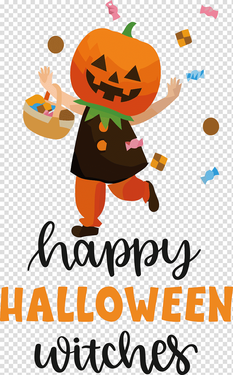 Happy Halloween, Cartoon, Line, Pumpkin, Text, Happiness, Behavior transparent background PNG clipart