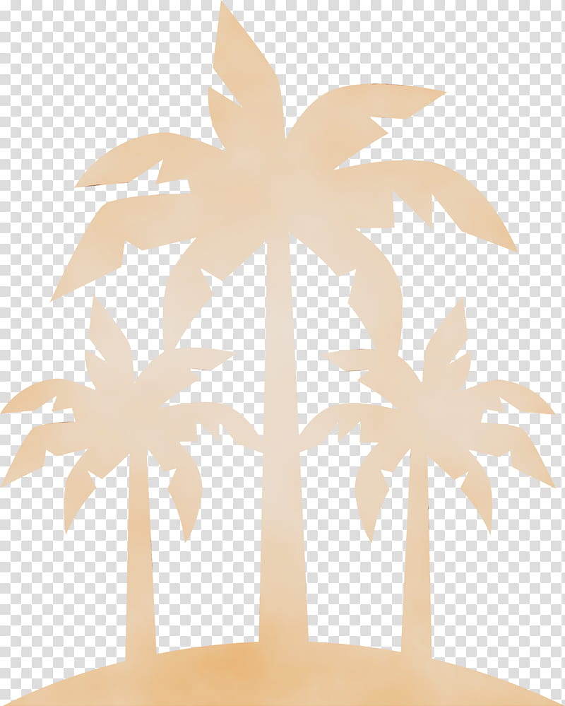 Palm trees, Beach, Tropical, Watercolor, Paint, Wet Ink, Leaf, Plant Stem transparent background PNG clipart