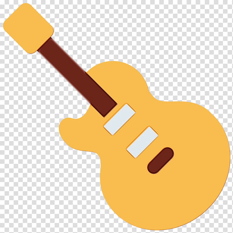 Guitar, Watercolor, Paint, Wet Ink, Acoustic Guitar, Steelstring Acoustic Guitar, String Instrument, Yellow transparent background PNG clipart
